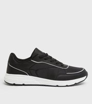 New Look Black Mesh Panel Chunky Trainers